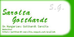sarolta gotthardt business card